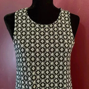 Old Navy Women’s Medium Black & White Sleeveless Stretch Slip On Dress